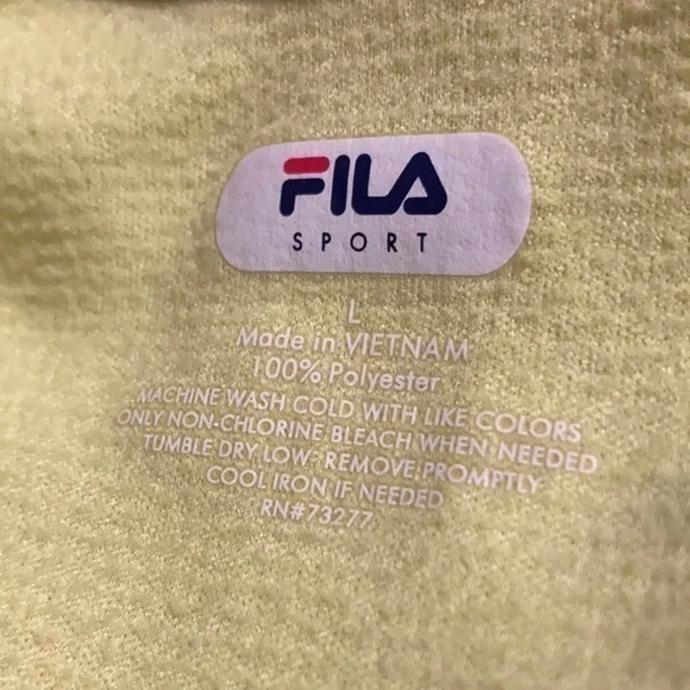 Fila Sport size large full zip jacket, green and gray, with 2 front zip pockets
